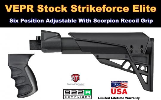 Molot VEPR Schaft / Schubschaft mit Pistolengriff Strikeforce mit Scorpion Dämpfungssystem ATI TactLite 