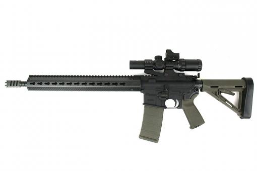 1-4x24 Zielfernrohr Tri Ill. CQB Riflescope/Etched Glass Dot Reticle, Mini-Red Dot Combo 