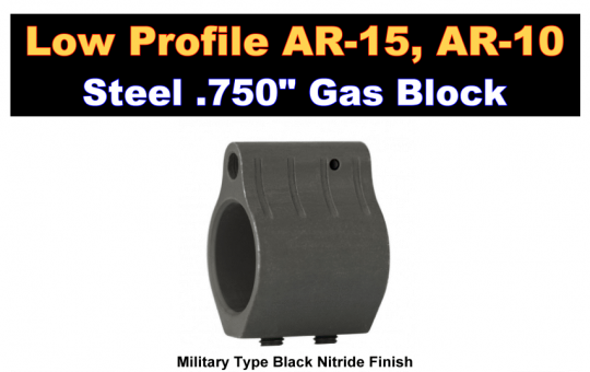 AR-15 / AR-10 LOW PROFILE GAS BLOCK .750" ATI 