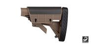 AR-15 Schaft / Strikeforce Schaftkörper mit Wangenauflage und gedämpfter Schaftkappe Sand ATI 