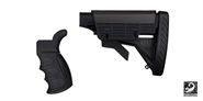 AR-15 Schaft / Schubschaft Strikeforce mit Wangenauflage, gedämpfter Schaftkappe und Griff ATI 