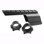 Remington 870 Montage Express .12 / Remington 870 .20 Sattelmontage Weaver- Picatinny mit Zielfernrohrringen B-Square 