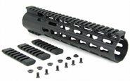 AR-10 Handschutz ULTRA SLIM KEYMOD CLAMP-ON in 10" mit Picatinny-Weaver Rails 