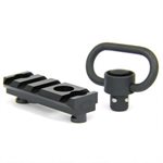 Picatinny/ Weaver Schiene Keymod Accessory 4 Slot/ 2” kurz mit quick push Riemenadapter, T-Fire USA 