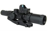 1-4x24 Zielfernrohr Tri Ill. CQB Riflescope/P4 Sniper Reticle-Non Etched, Mini-Red Dot Combo 
